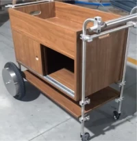 Custom Stainless Steel Multi-Layer Hotel Serving Trolley – Non-Standard, Made-to-Order