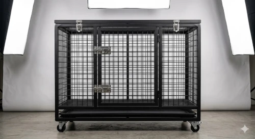 Premium Heavy Duty Steel Dog Crate with Double Doors, Locking Wheels & Removable Tray | Industrial Powder-Coated Large