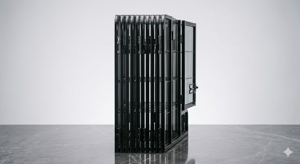 Premium Modular Metal Pet Playpen 8 Panel Heavy Duty Powder-Coated Steel Pet Enclosure | Expandable Indoor Outdoor Exer