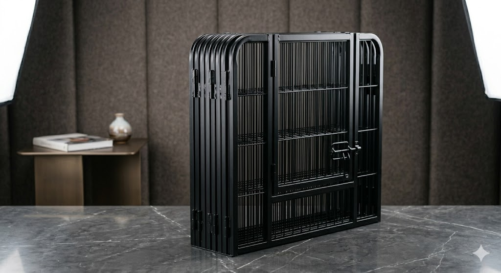 Premium Modular Metal Pet Playpen 8 Panel Heavy Duty Powder-Coated Steel Pet Enclosure | Expandable Indoor Outdoor Exer