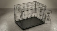 Premium Foldable Steel Dog Crate with Double Doors & Removable Tray | Portable Collapsible Powder-Coated Pet Cage 42" x